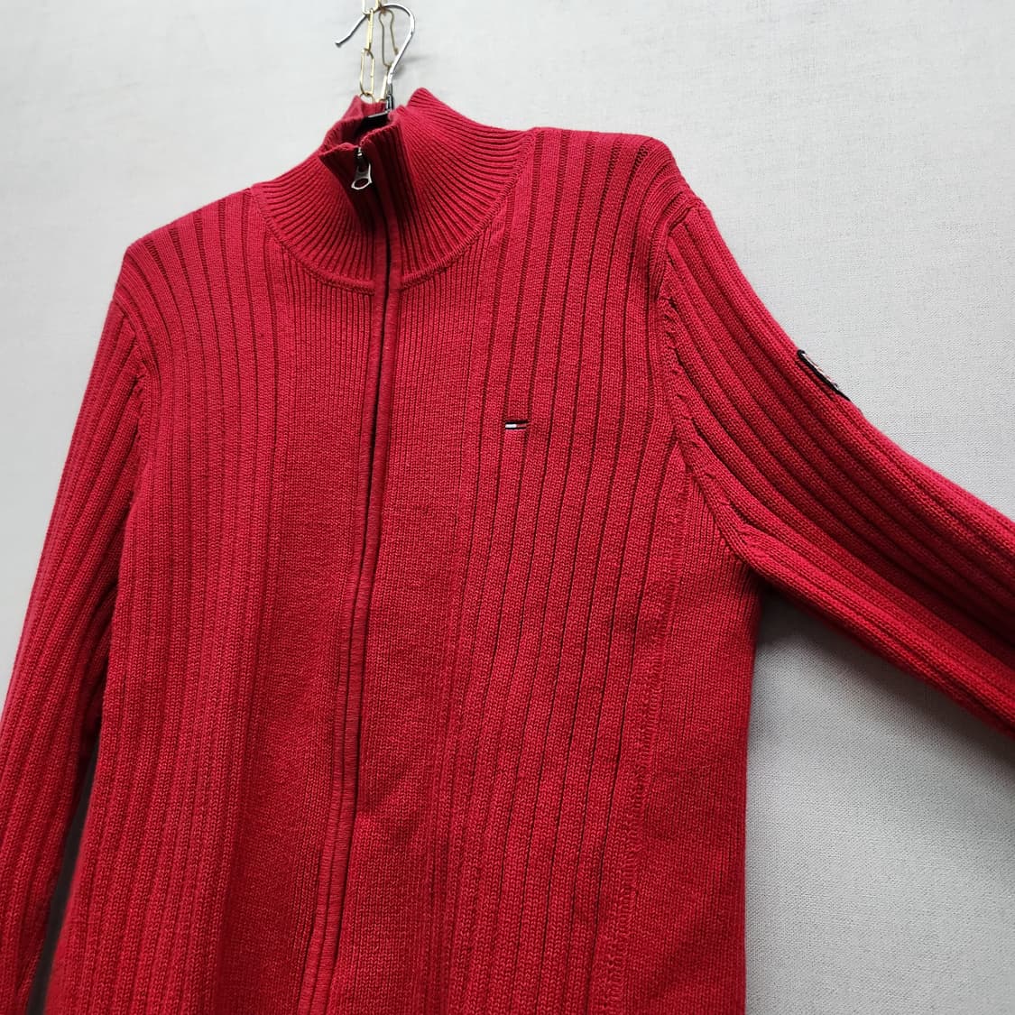 타미힐피거 데님 로고와펜 코튼 니트집업 L(L) 상품이미지3