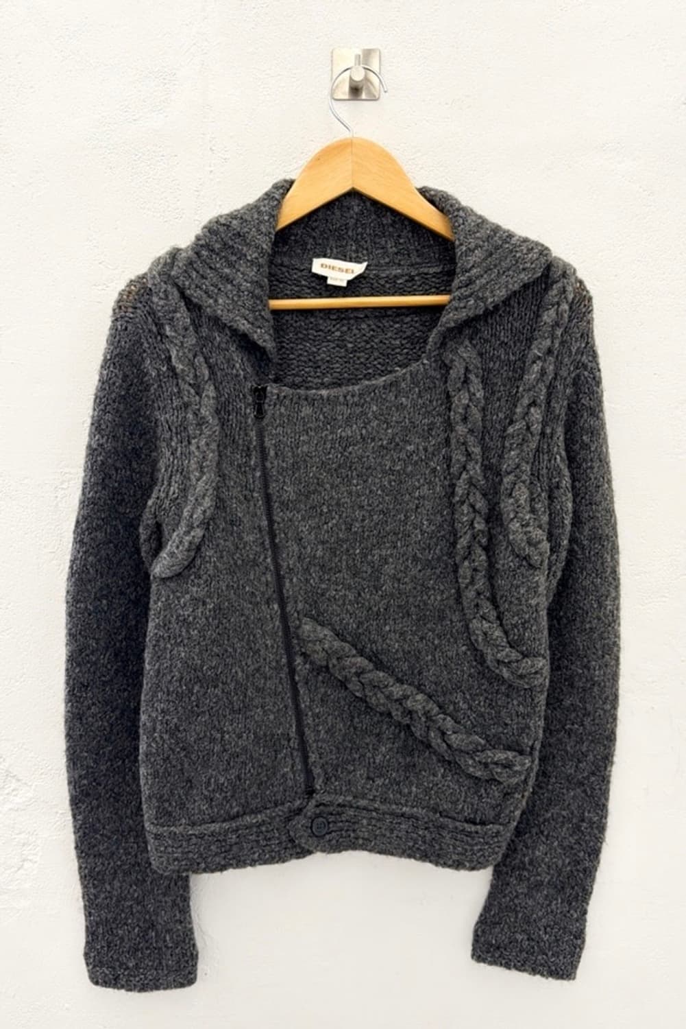 디젤 그레이 니트집업 상품이미지1