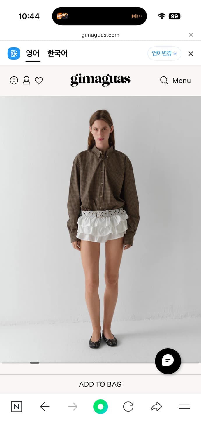 (XS) 기마구아스 evan shirt brown 상품이미지3