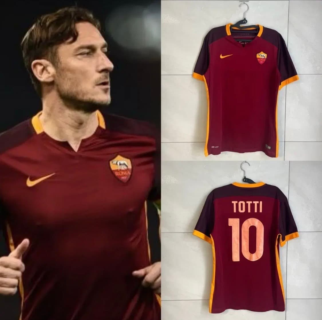 나이키 15-16 AS로마 토티 마킹 유니폼 져지 [M size] 상품이미지1