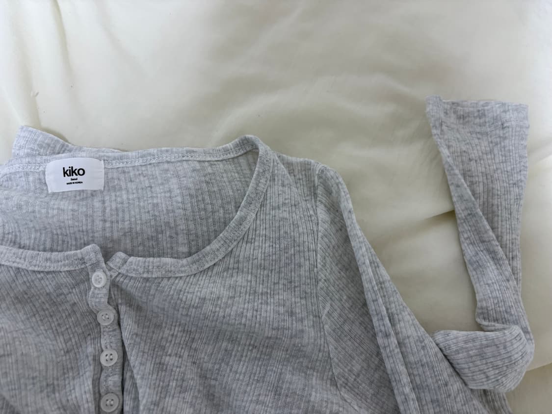 에프터먼데이 레나 버튼 업 티셔츠(멜란지그레이) 상품이미지5