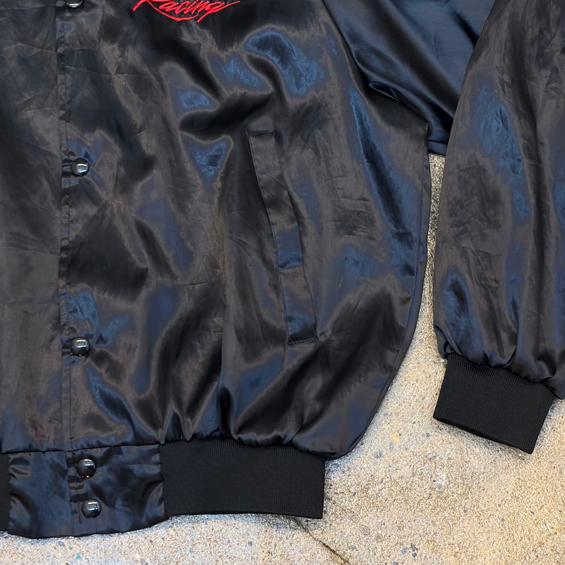 레어 90s Made in USA 빈티지 쉐보레 사틴 자켓 상품이미지9