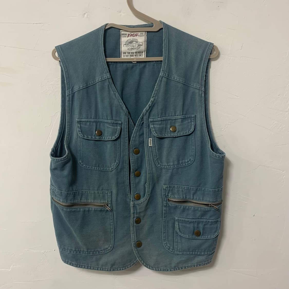 (100) 청 멀티포켓 조끼 베스트 상품이미지1