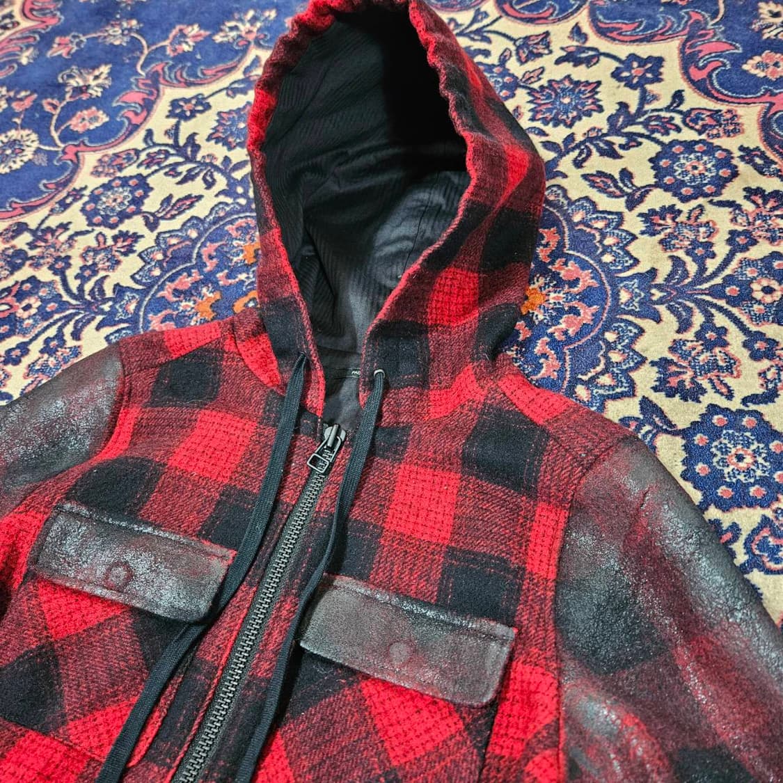 (국내매장) FADTHREE in Japan 체크 패블릭 블럭 울자켓 상품이미지3