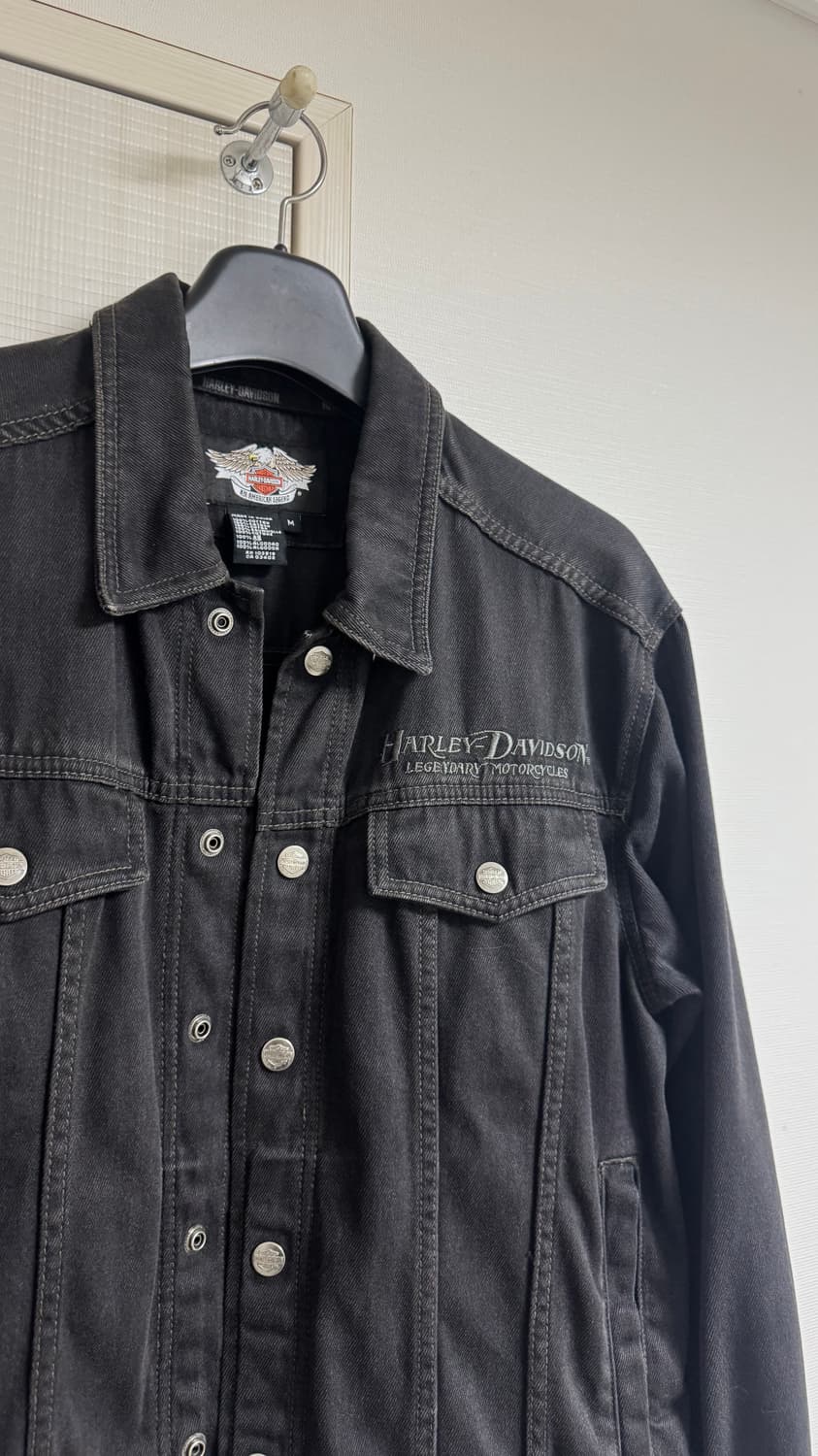 할리데이비슨 백로고 아플리케 데님 자켓 M 상품이미지3