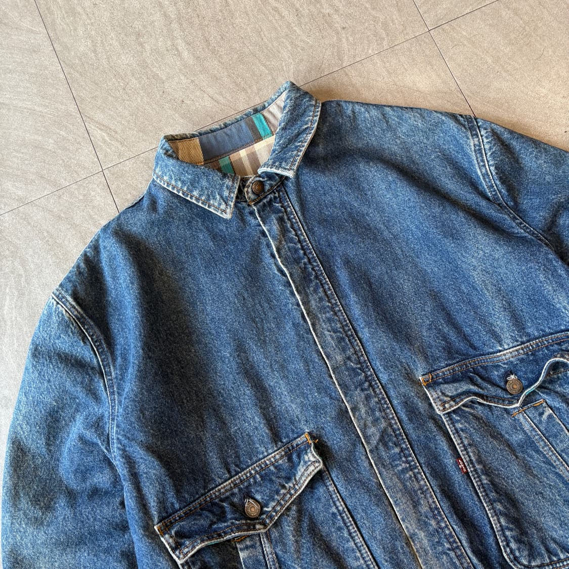 90s 90년대 리바이스 데님 봄버 자켓 청자켓 상품이미지2