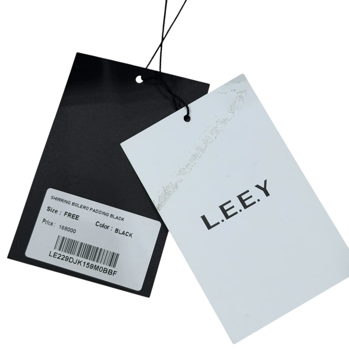 LEEY 셔링 볼레로 패딩 블랙 상품이미지4