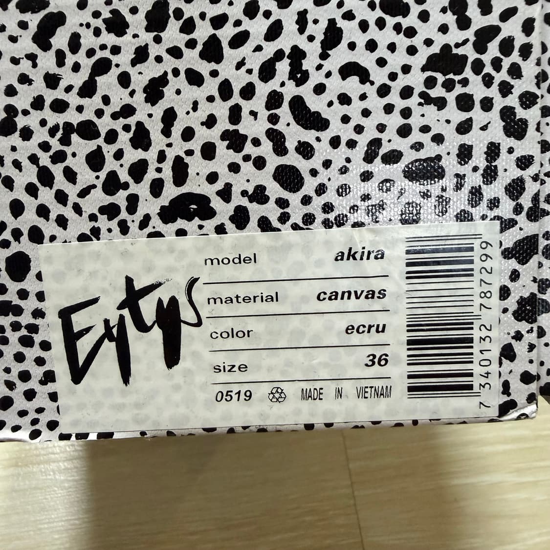 이티스 아키라 하이탑 36 / 230 사이즈 새상품 상품이미지2