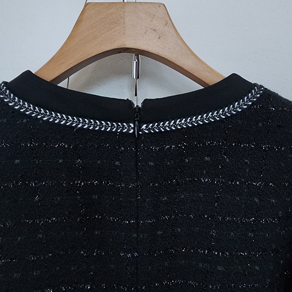 잇미샤 트위드 블랙 미디 원피스 상품이미지5