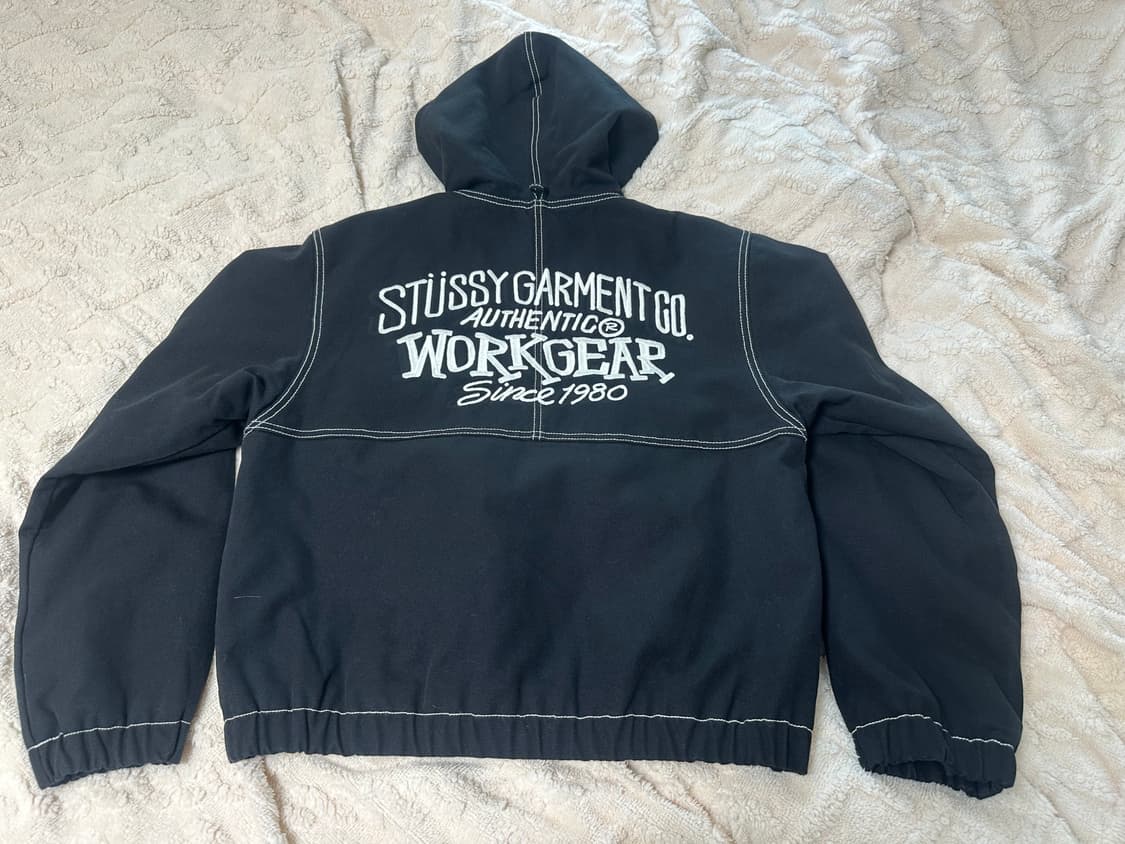 스투시 워크 자켓 콘트라스트 스티치 블랙 상품이미지3