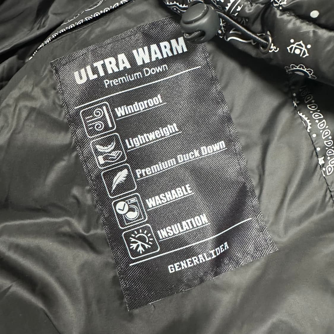 ✨ (바배) 제너럴 아이디어 에어믹스 페이즐리 덕다운 패딩  상품이미지4