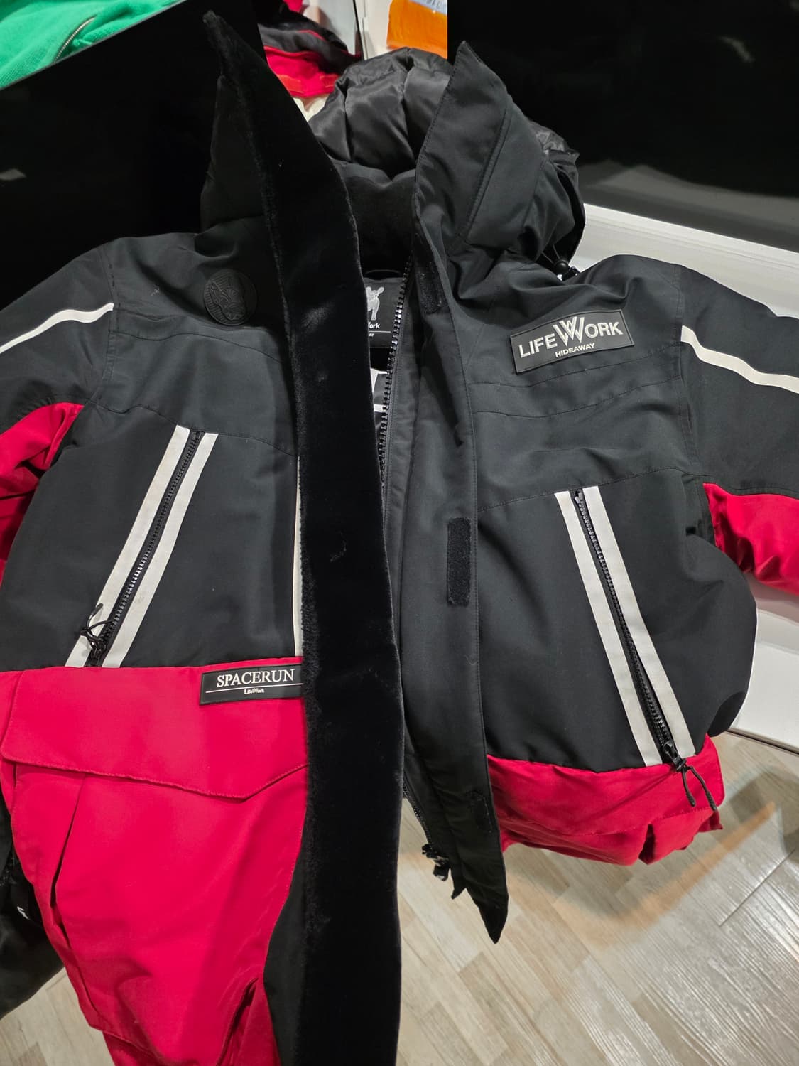 라이프워크 오버핏 구스다운 패딩 실측110 상품이미지7