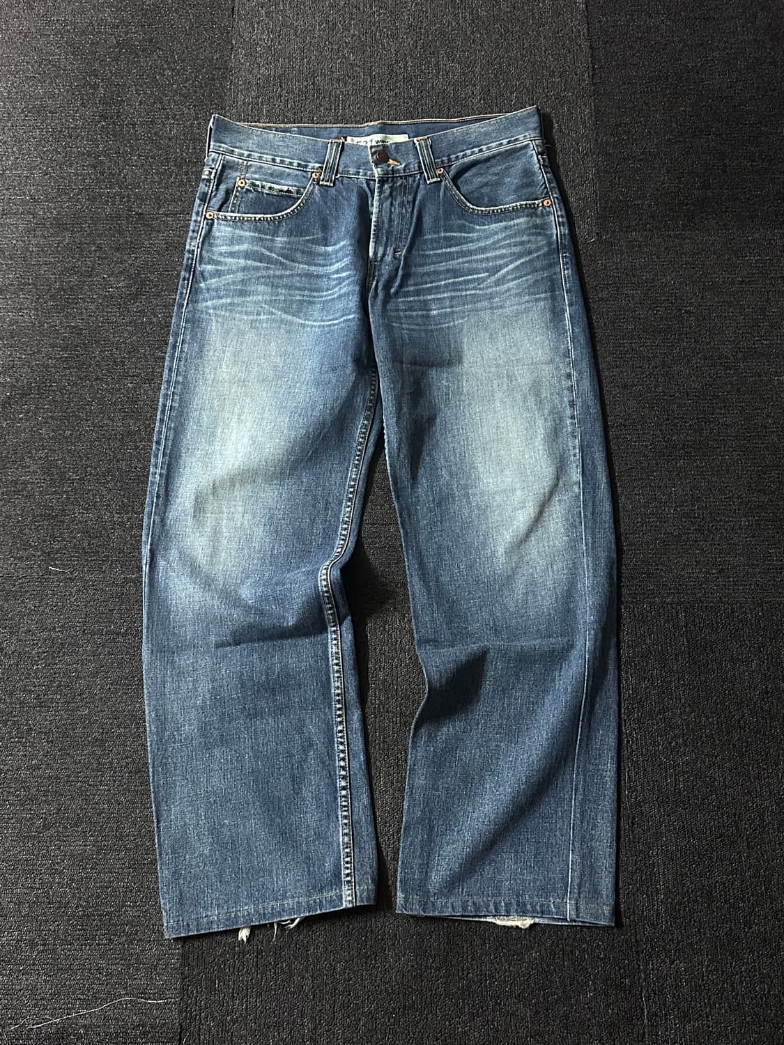 리바이스 Levis 521 와이드 레그 워싱 데님 팬츠 상품이미지1