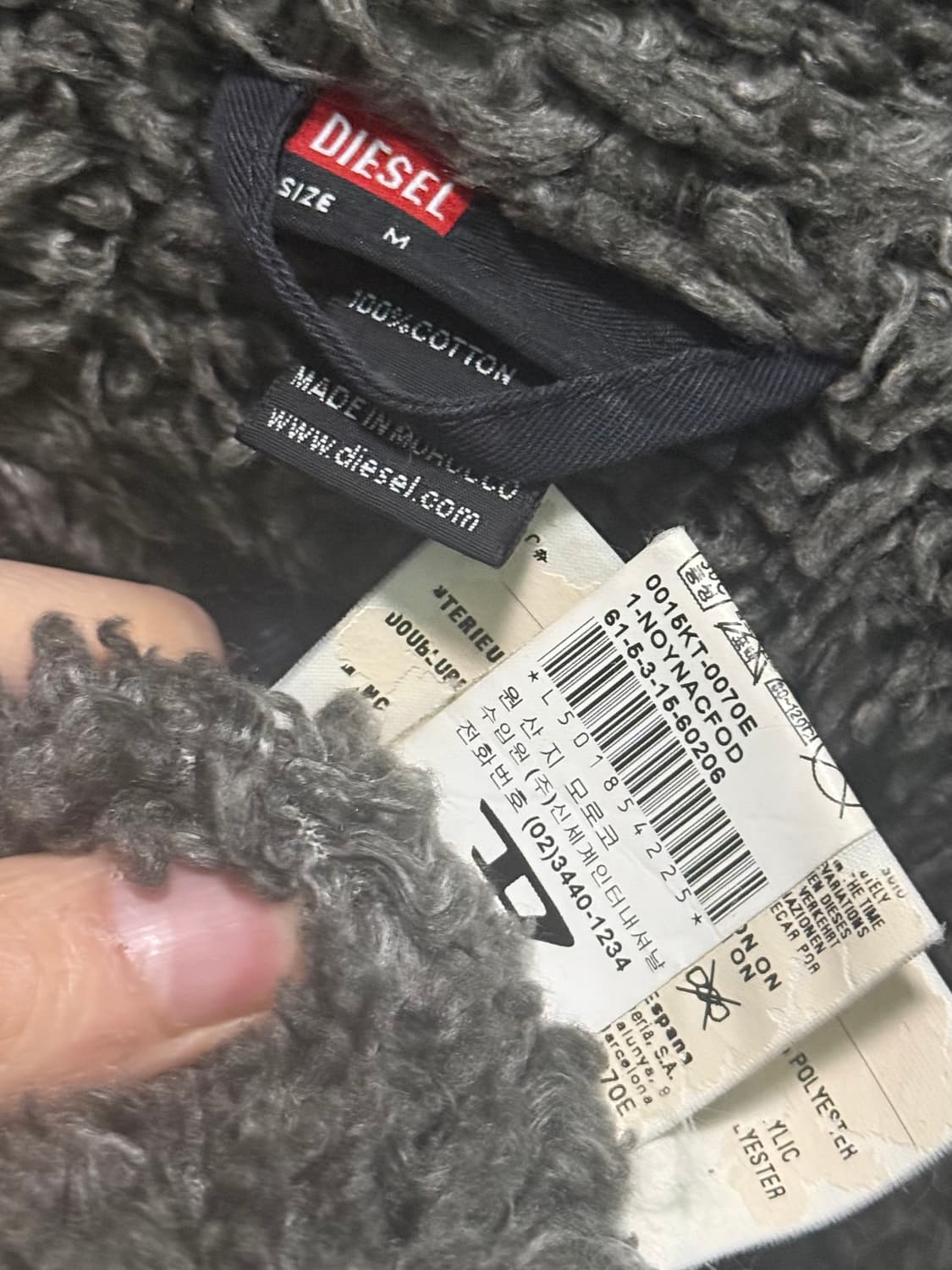 디젤 웨스턴 데님 트러커 쉐르파 털 자켓 M 95 명품 빈티지 워시드 락 상품이미지8