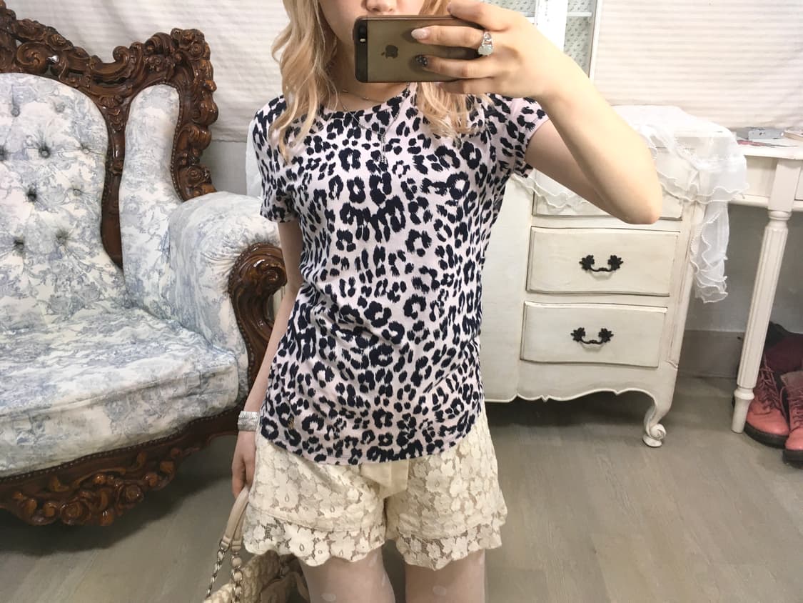 쥬시꾸뛰르 레오파드 반팔 티셔츠 상품이미지3