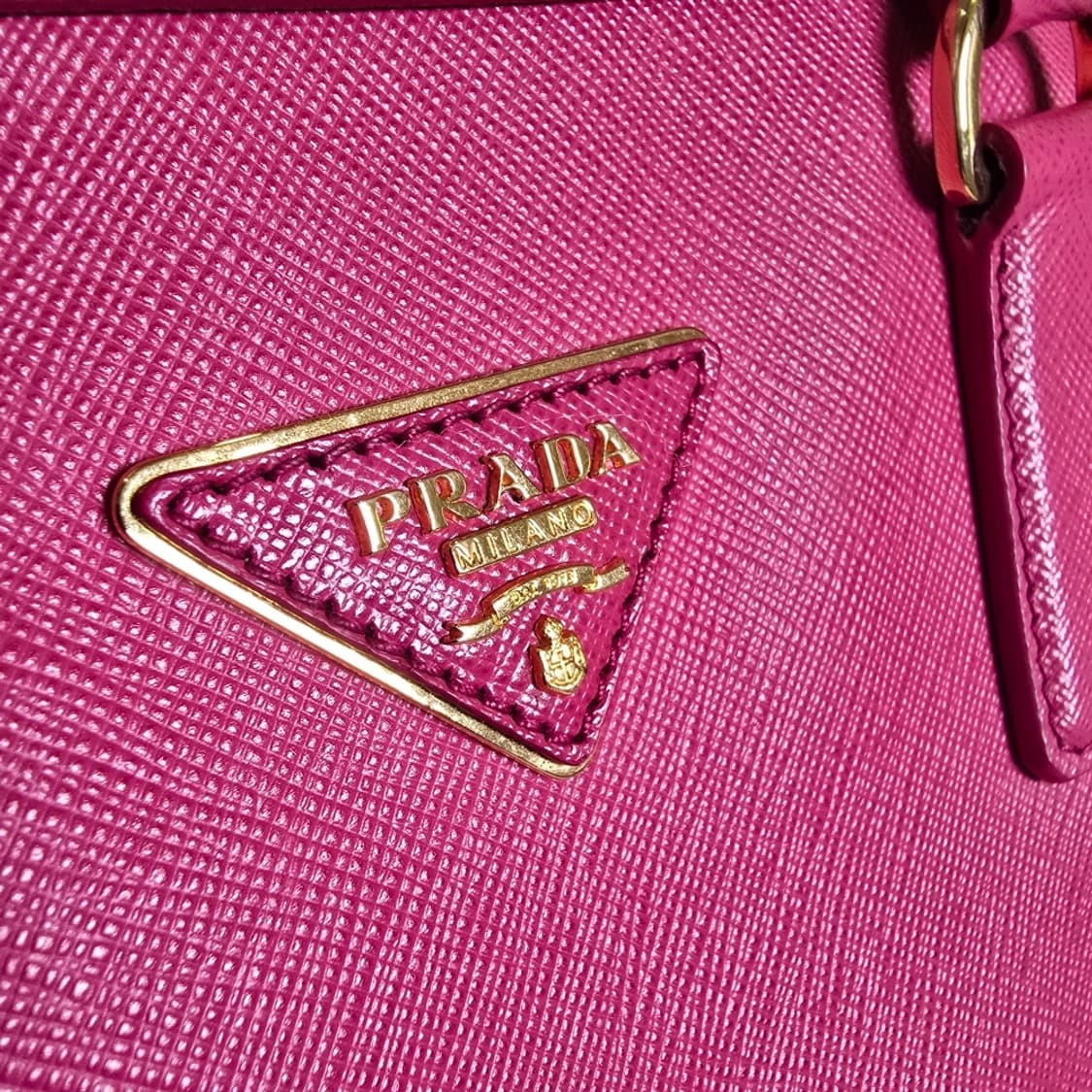 [중고/정품] 프라다 사피아노 럭스 보스턴백 핑크 상품이미지3
