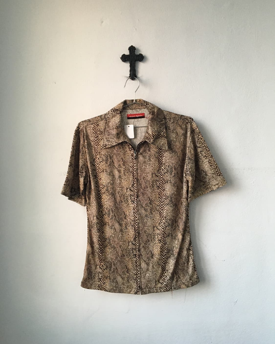 Python pattern shirt zip up 상품이미지1