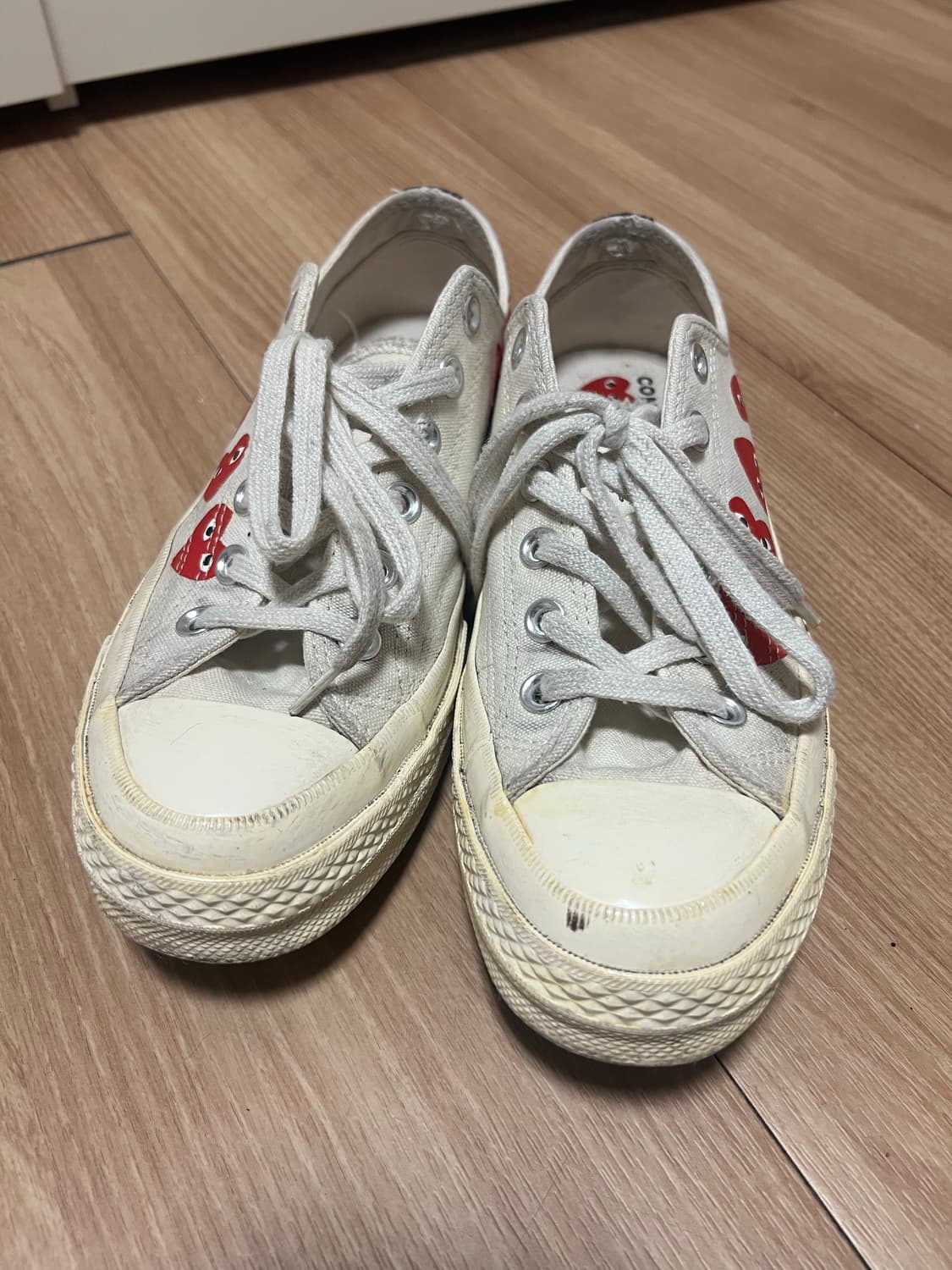 꼼데 컨버스 척테일러 로우 화이트 상품이미지5