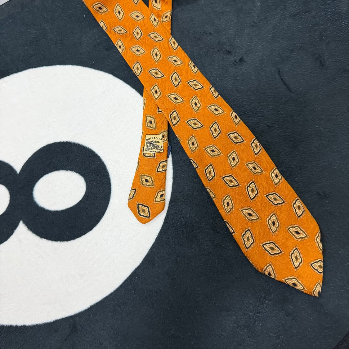 버버리 빈티지 실크 넥타이 (Orange) 상품이미지4