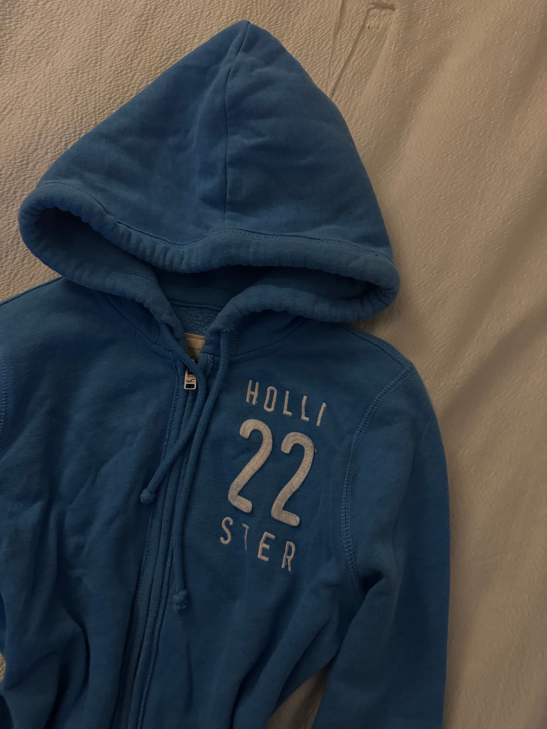 홀리스터 블루 + 화이트 패치 후드집업 상품이미지2