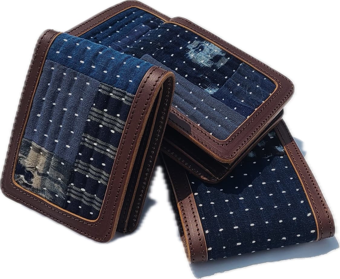 사시코 스티치 데님 반지갑 상품이미지9