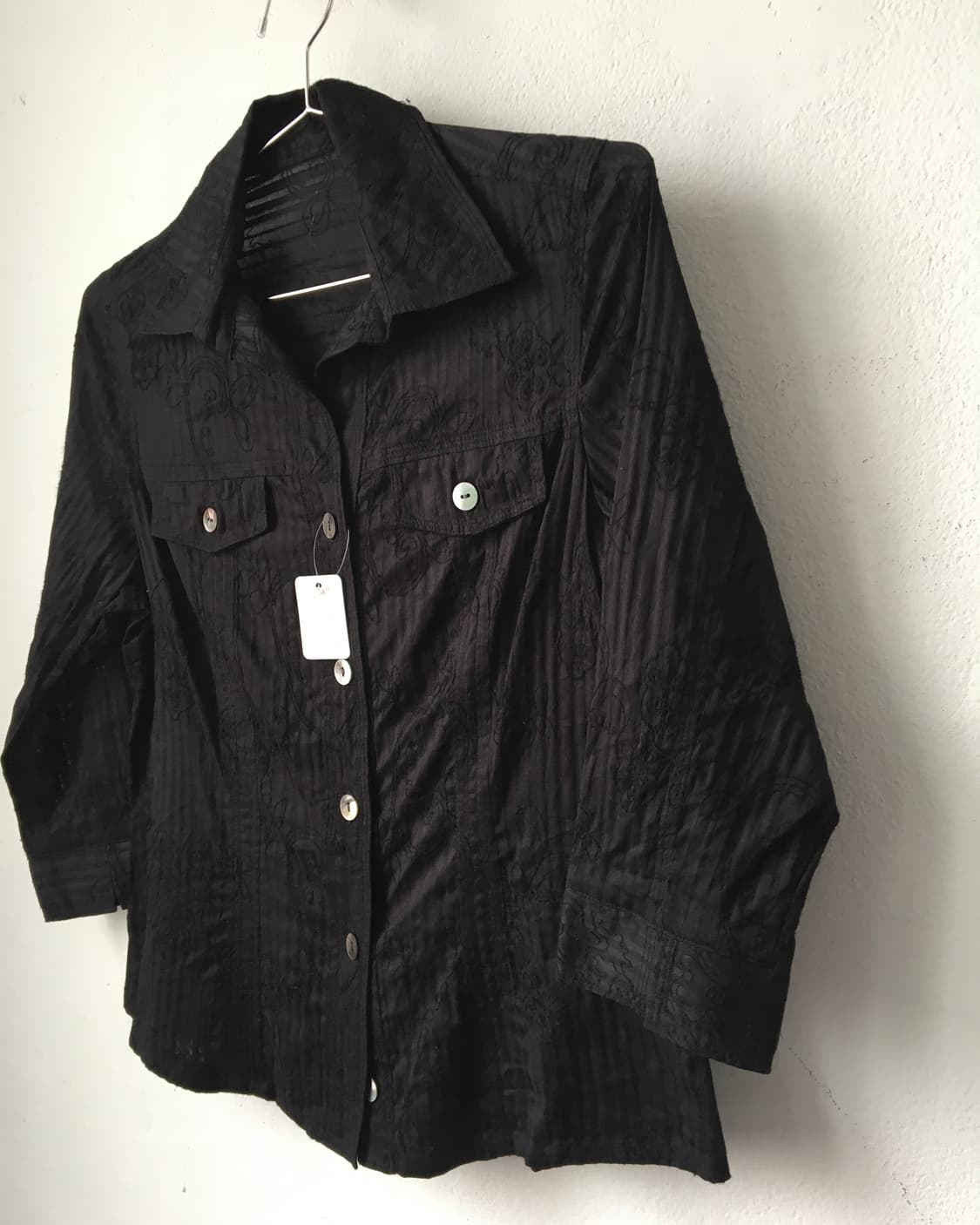 Paisley pattern needle work point shirt 상품이미지4