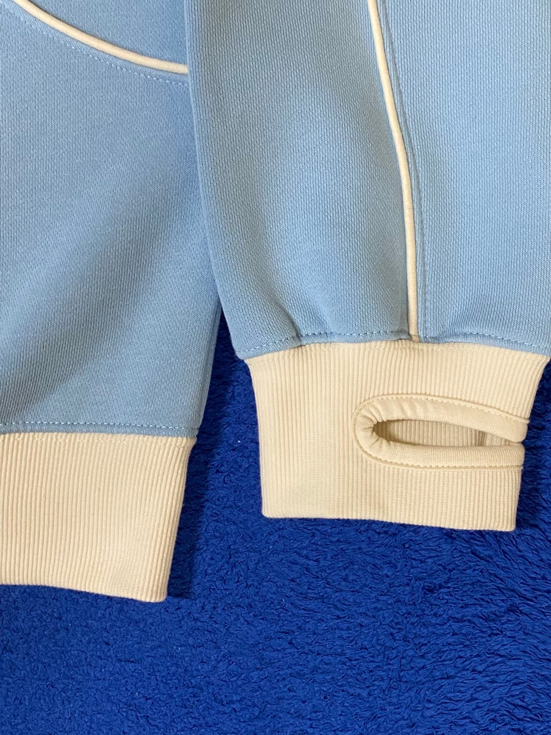 SUNLOVE 썬러브 크레센트 브러쉬드 하늘색 후드티 XL 상품이미지7