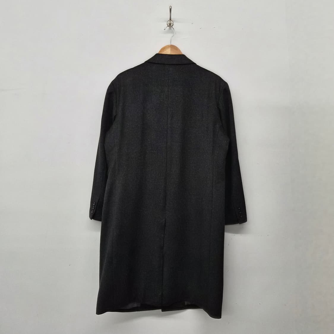  캐시미어 100% 기본 블랙 코트 남녀공용 M 상품이미지5
