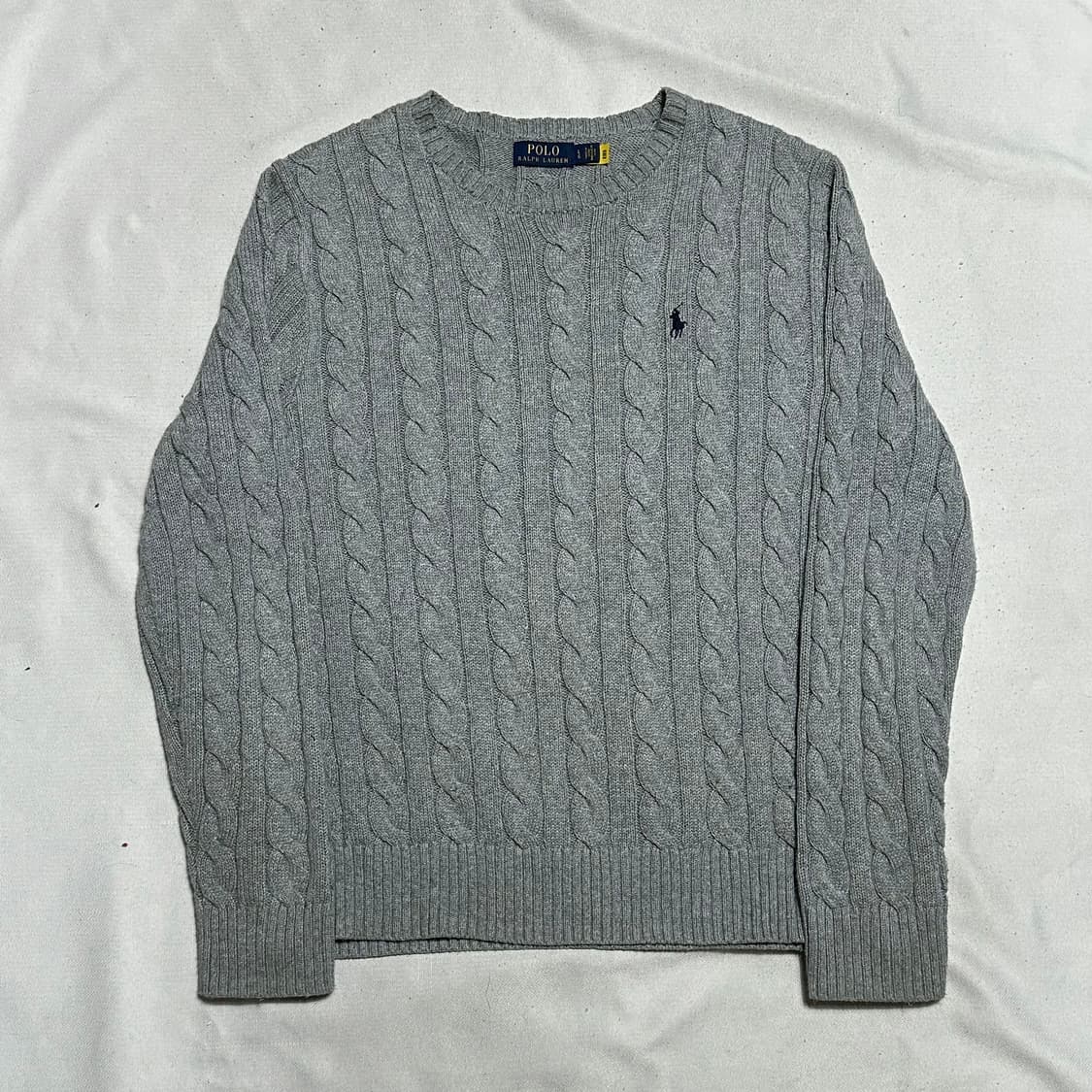 L 폴로랄프로렌 그레이 케이블니트 상품이미지2