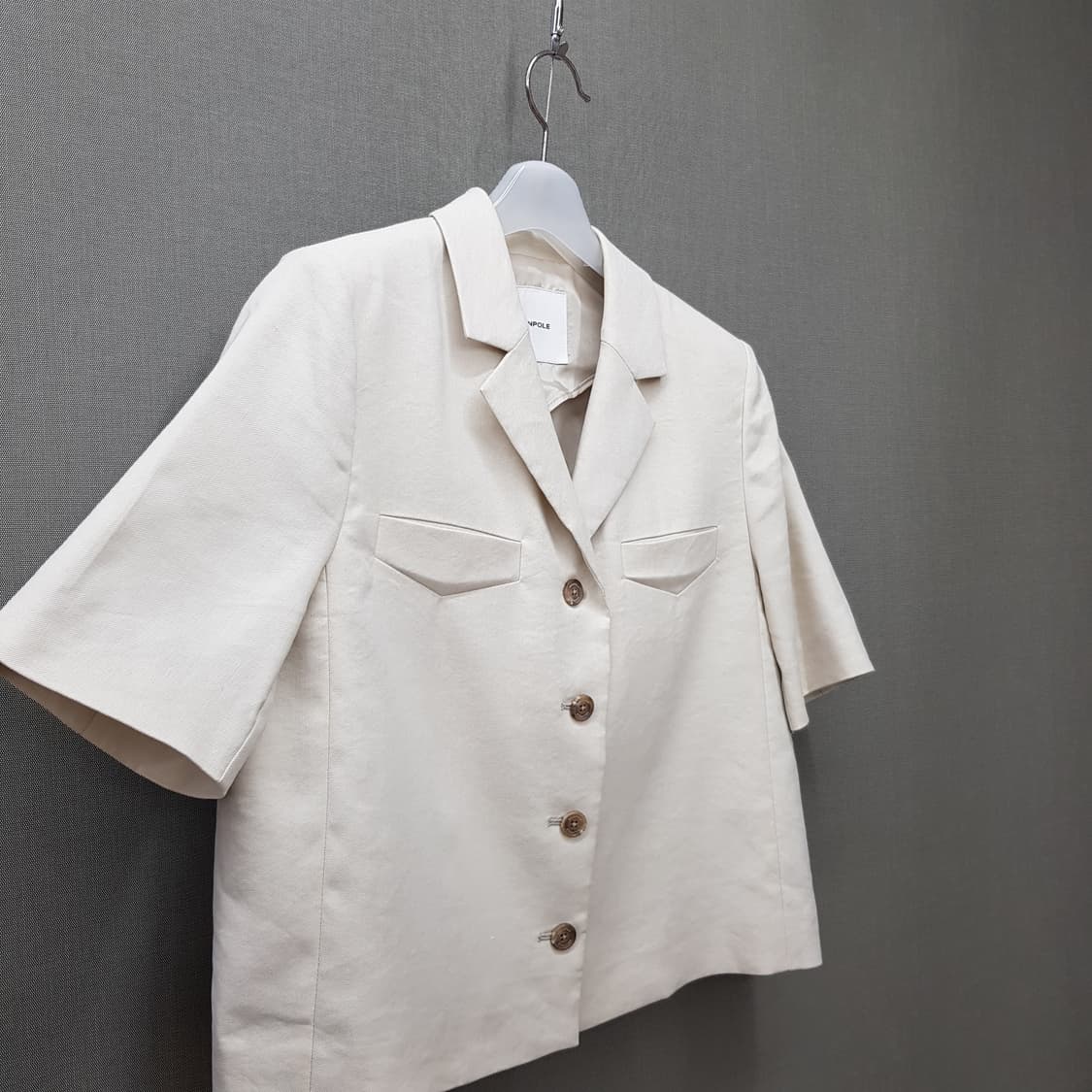 BEANPOLE 빈폴 2024 린넨 블렌드 반팔 자켓  M사이즈 상품이미지3