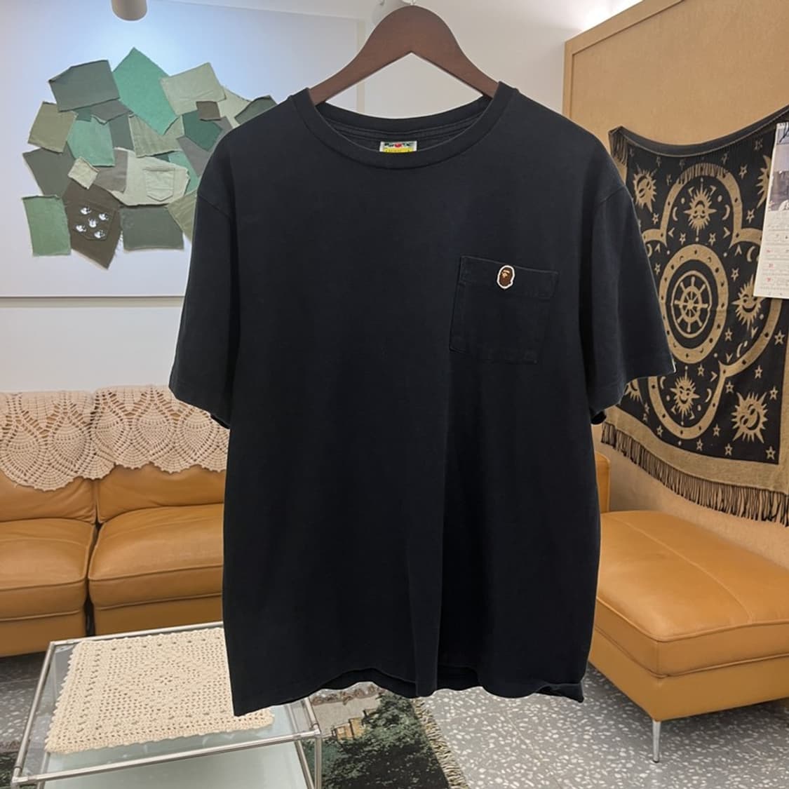 베이프 AAPE 캐주얼 빈티지 원포인트 포켓 반팔티 L C12219 상품이미지3