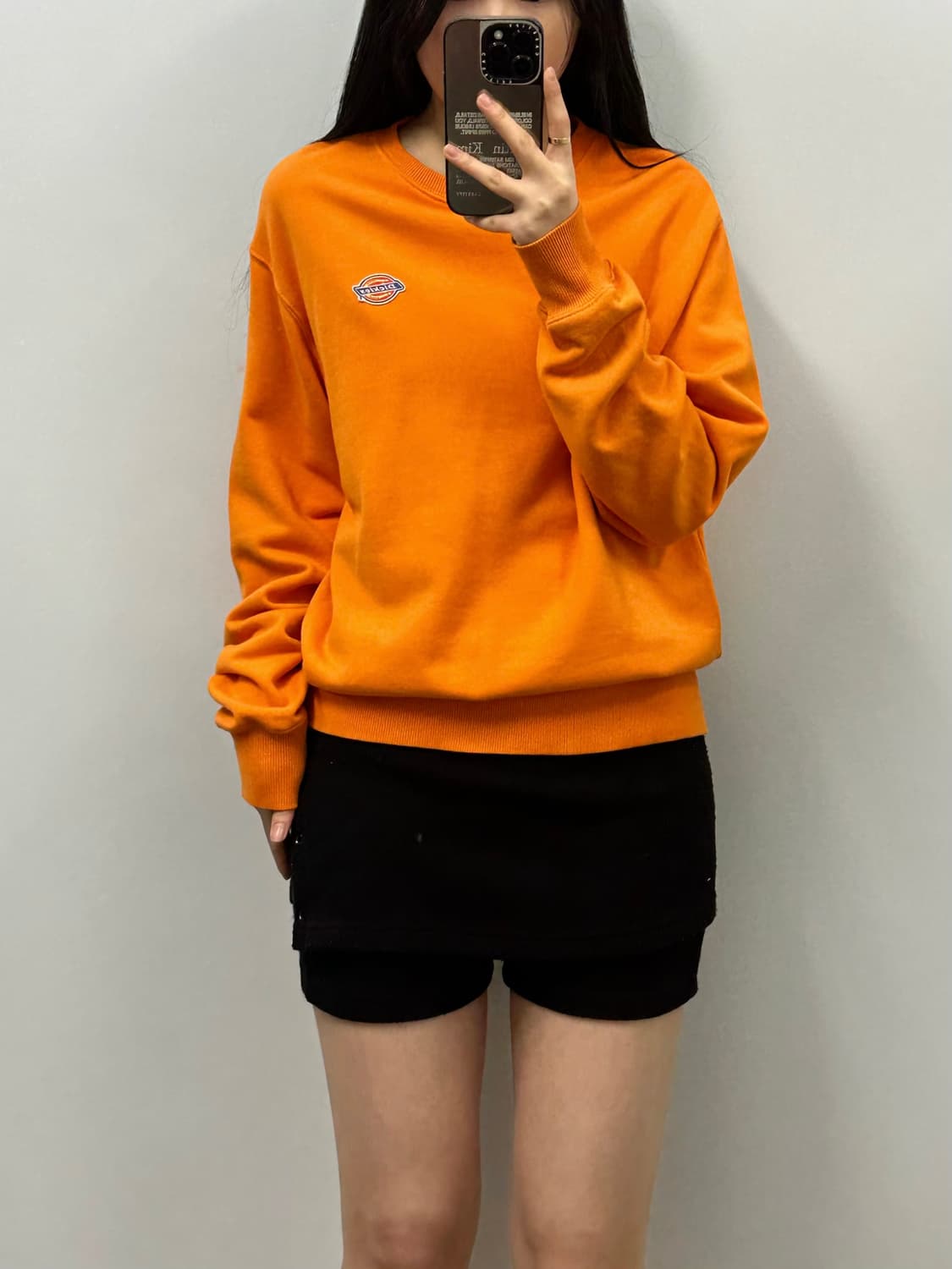 디키즈 자수로고 오렌지 맨투맨 상품이미지1