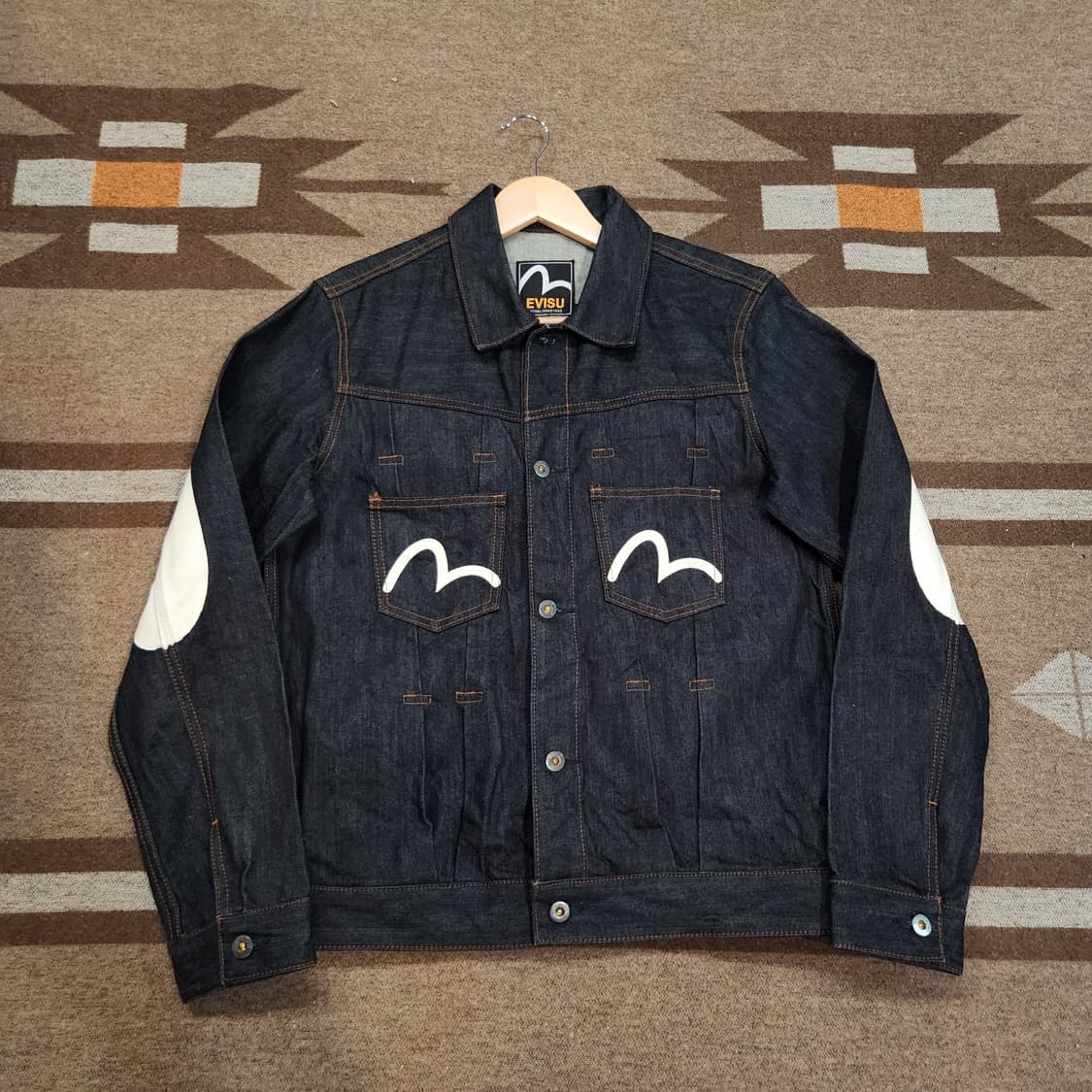 EVISU 에비수 빅다이콕 데님 트러커 자켓 L 오가닉 상품이미지1