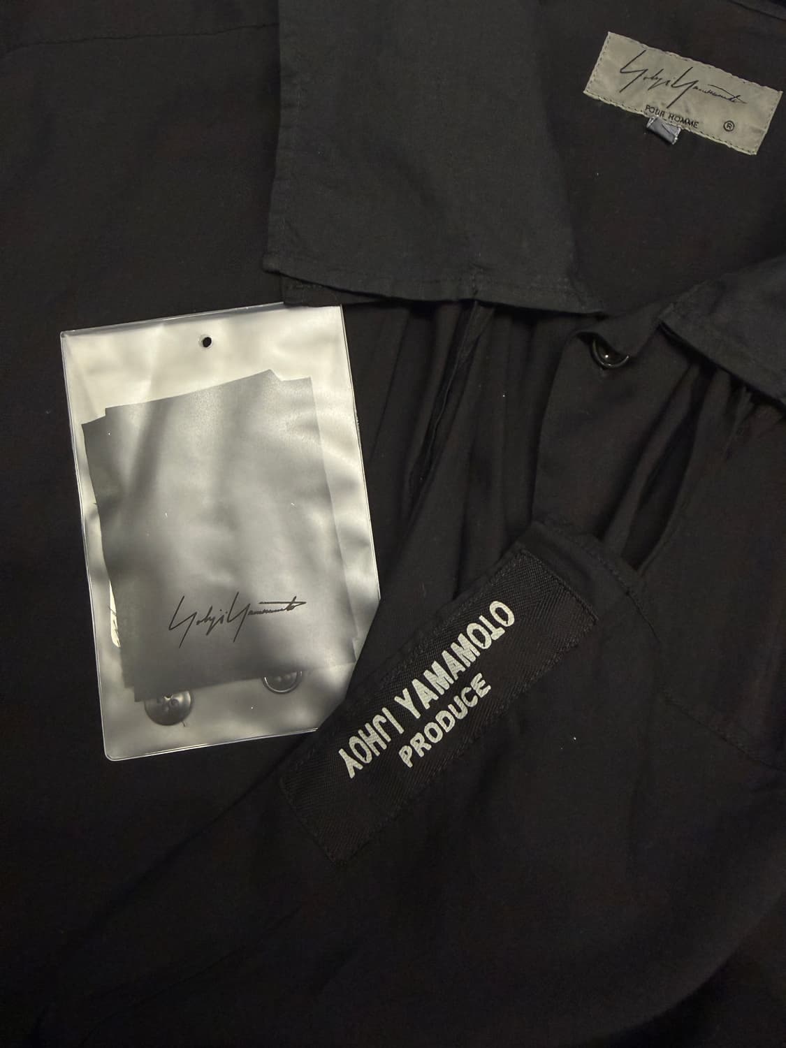 요지야마모토 뿌르 옴므 18SS 칼라 디테일 셔츠 블랙 2 상품이미지4