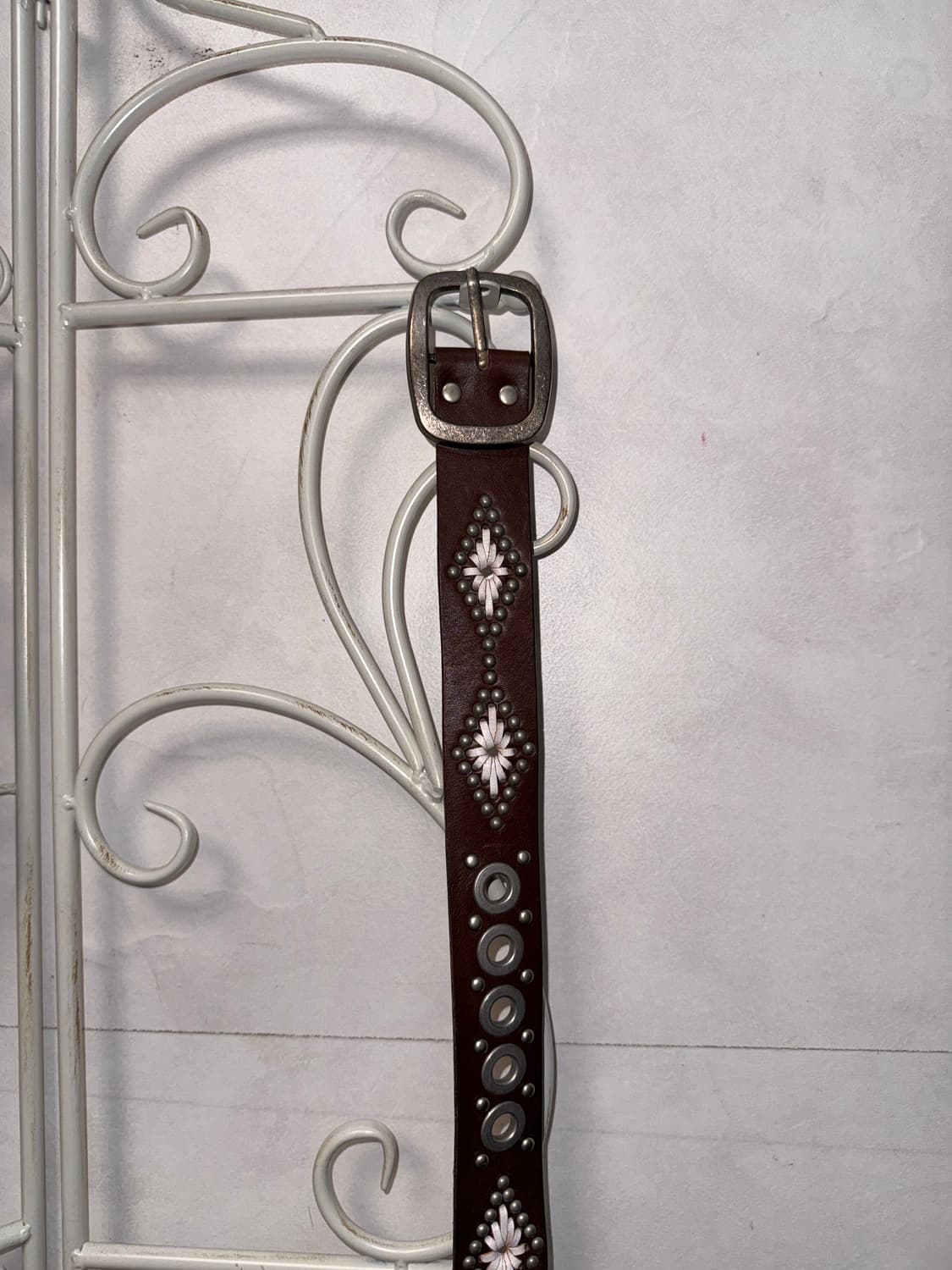 Pink brown western stud punching belt 상품이미지4