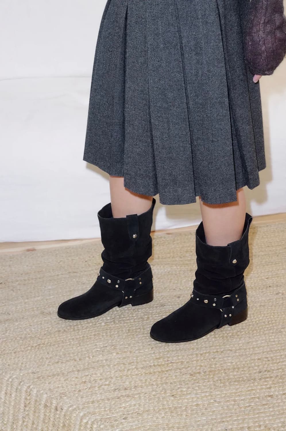 기호X기준 콜라보 khiho kijun 스웨이드 스터드 부츠 상품이미지3