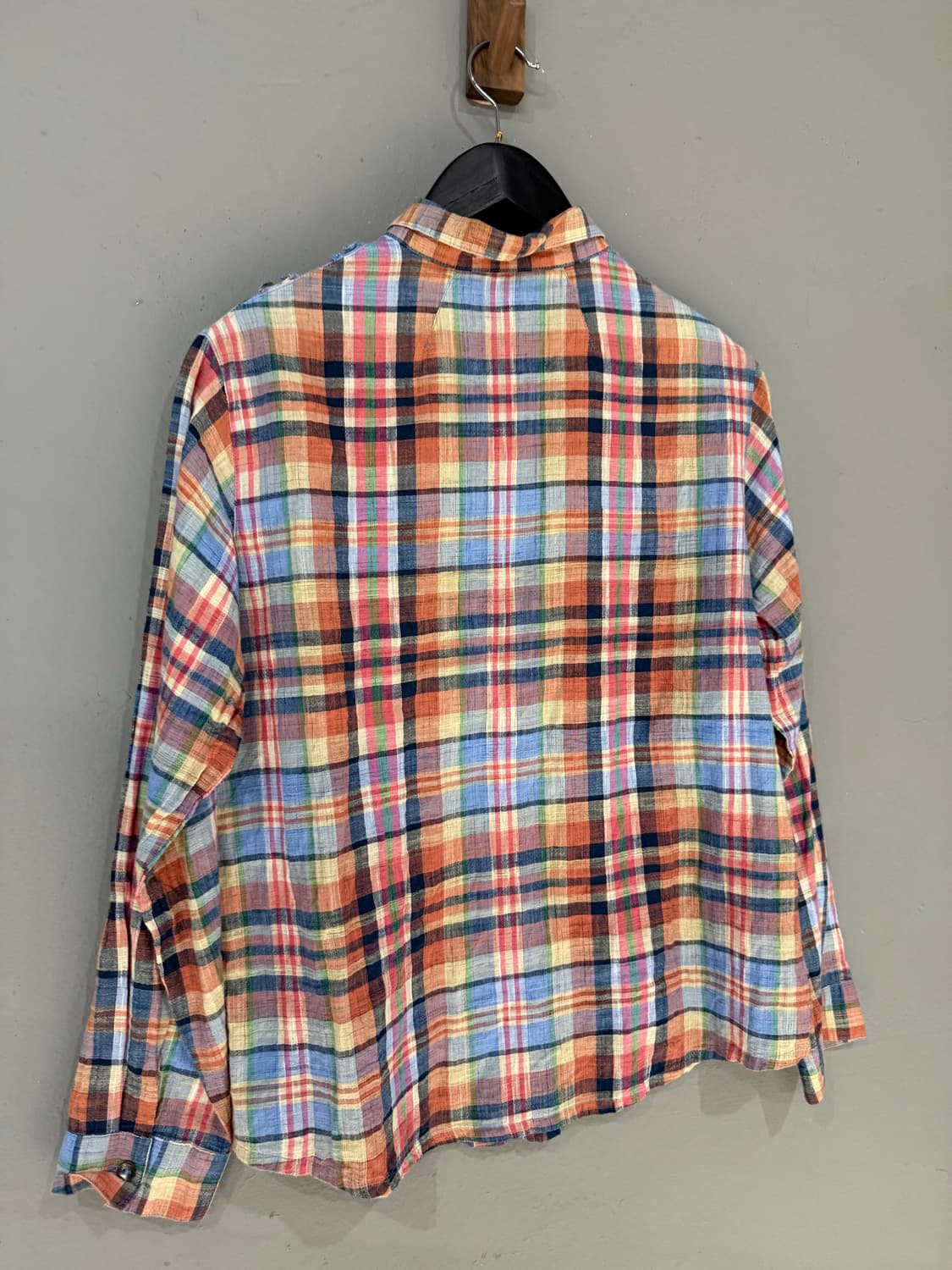 colorful check pattern frill shirt  상품이미지7