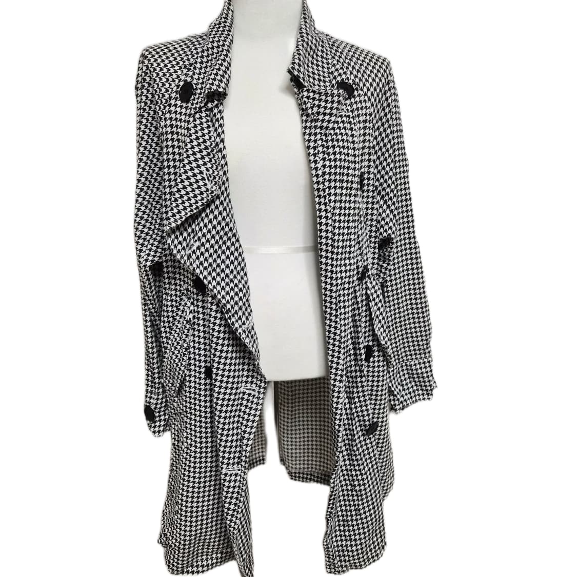 빈티지 플라스틱아일랜드 하운드체크 셔츠 원피스 상품이미지3