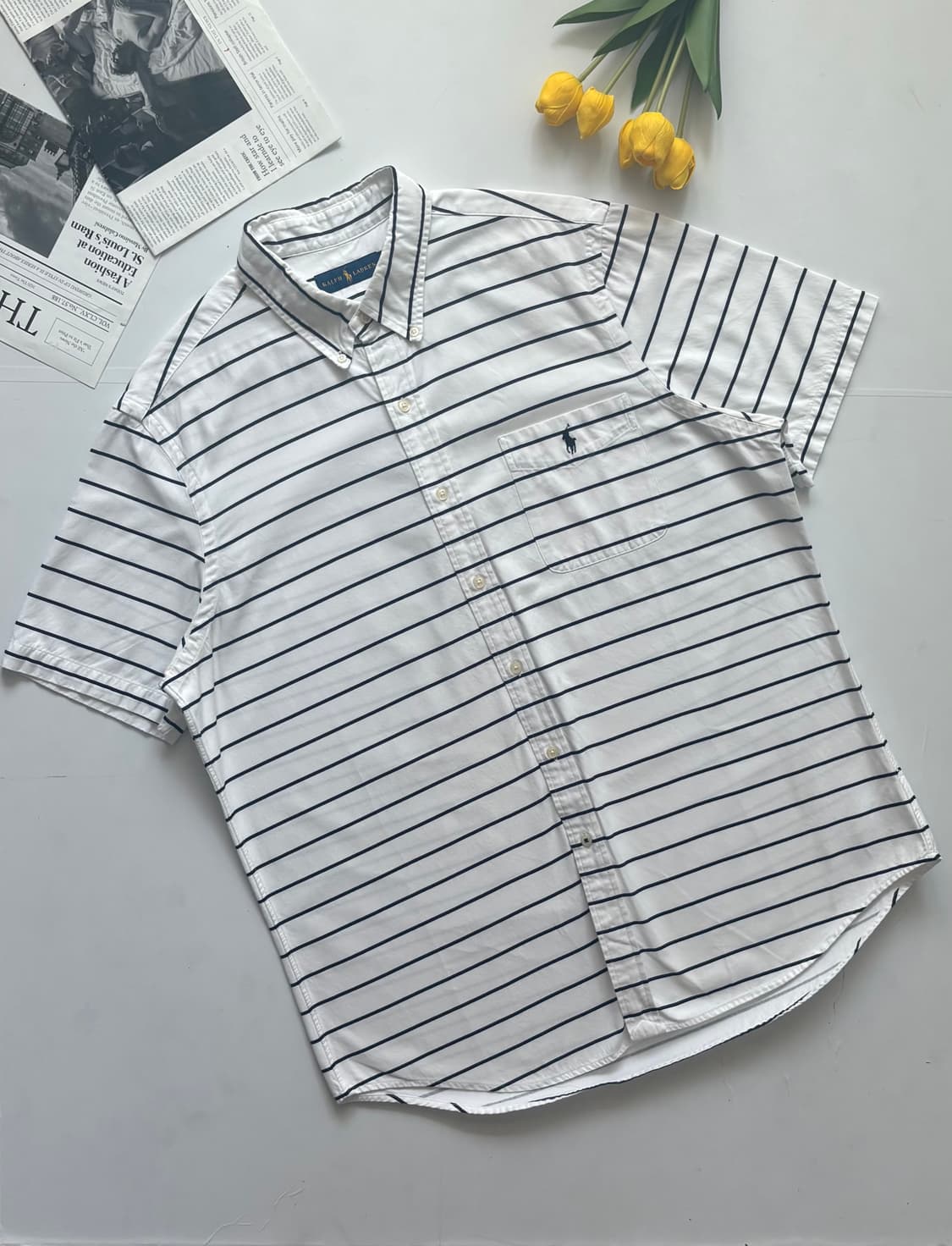 Polo 폴로랄프로렌 스트라이프 반팔 셔츠 상품이미지1