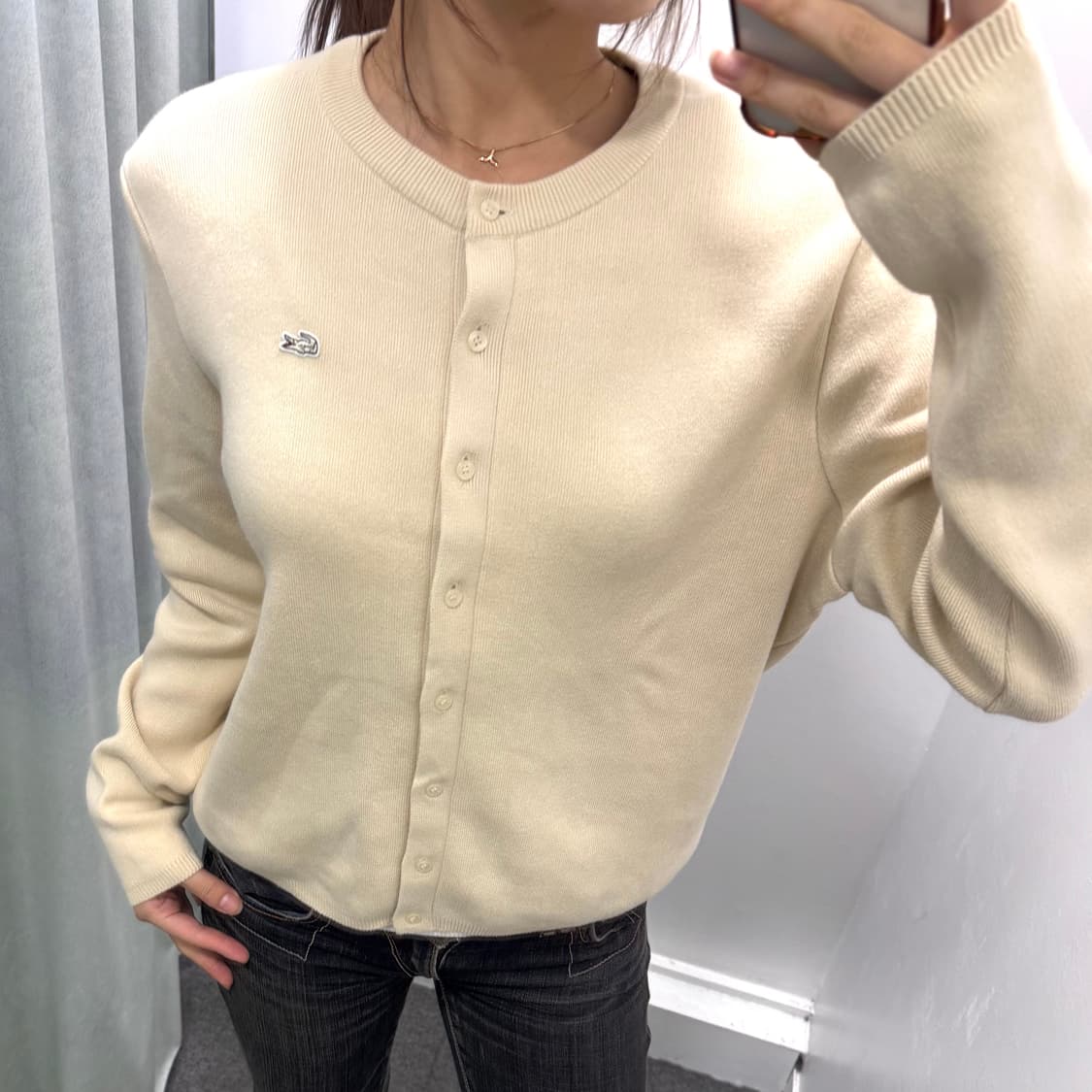 라코스테 아이보리 가디건 상품이미지4