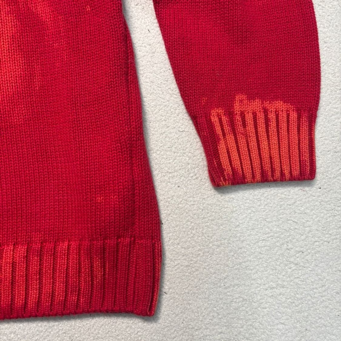 APARTMENT 다잉 워시드 니트 레드 L 상품이미지2