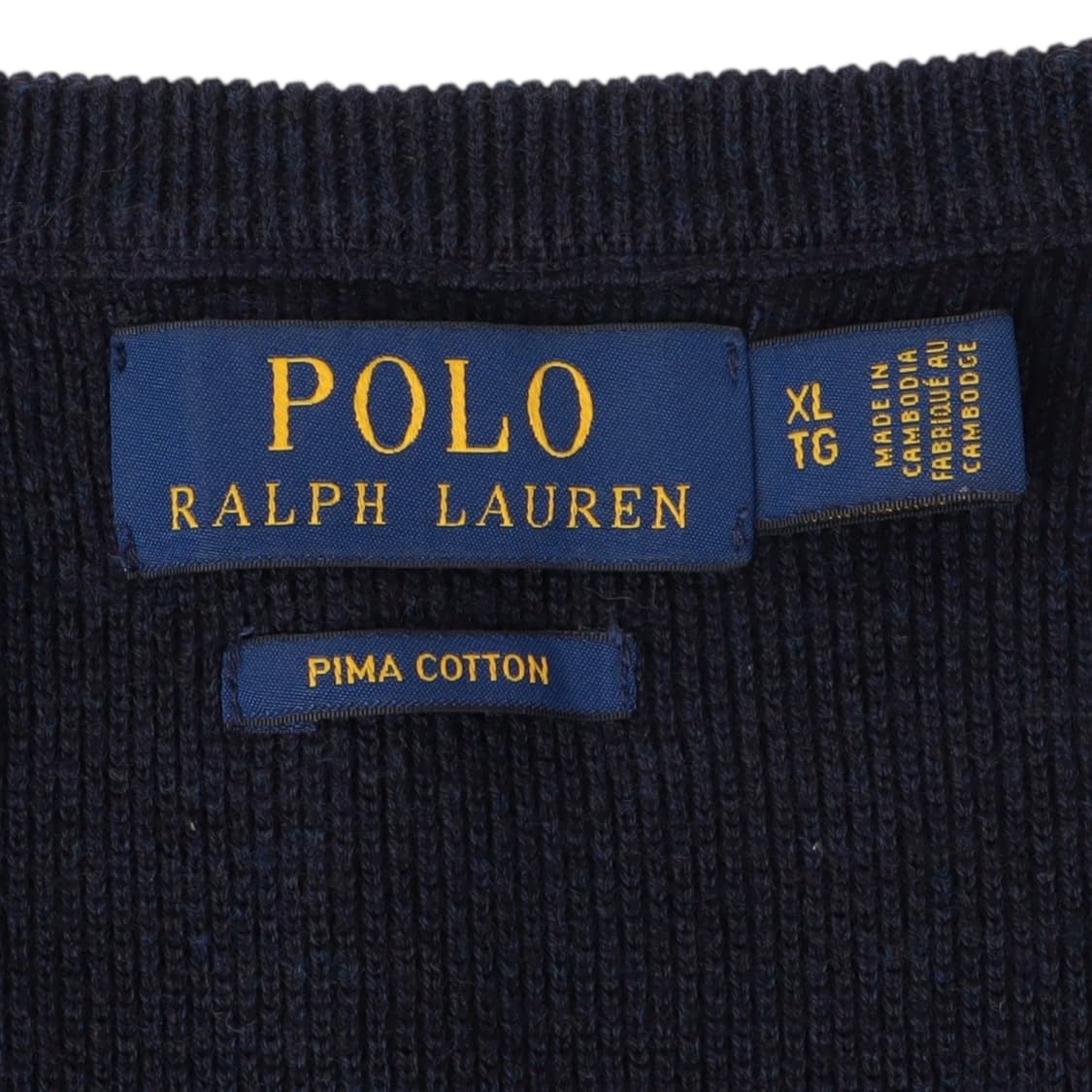 폴로 랄프로렌 네이비 피마코튼 브이넥 니트 상품이미지8