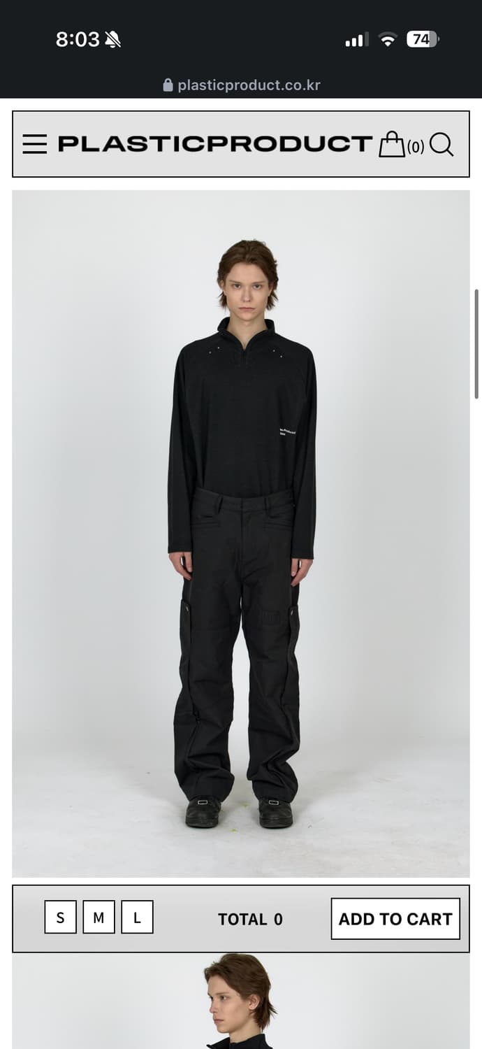 플라스틱프로덕트 MPa 멀티 패널 단추 카고 팬츠 블랙 m 상품이미지6