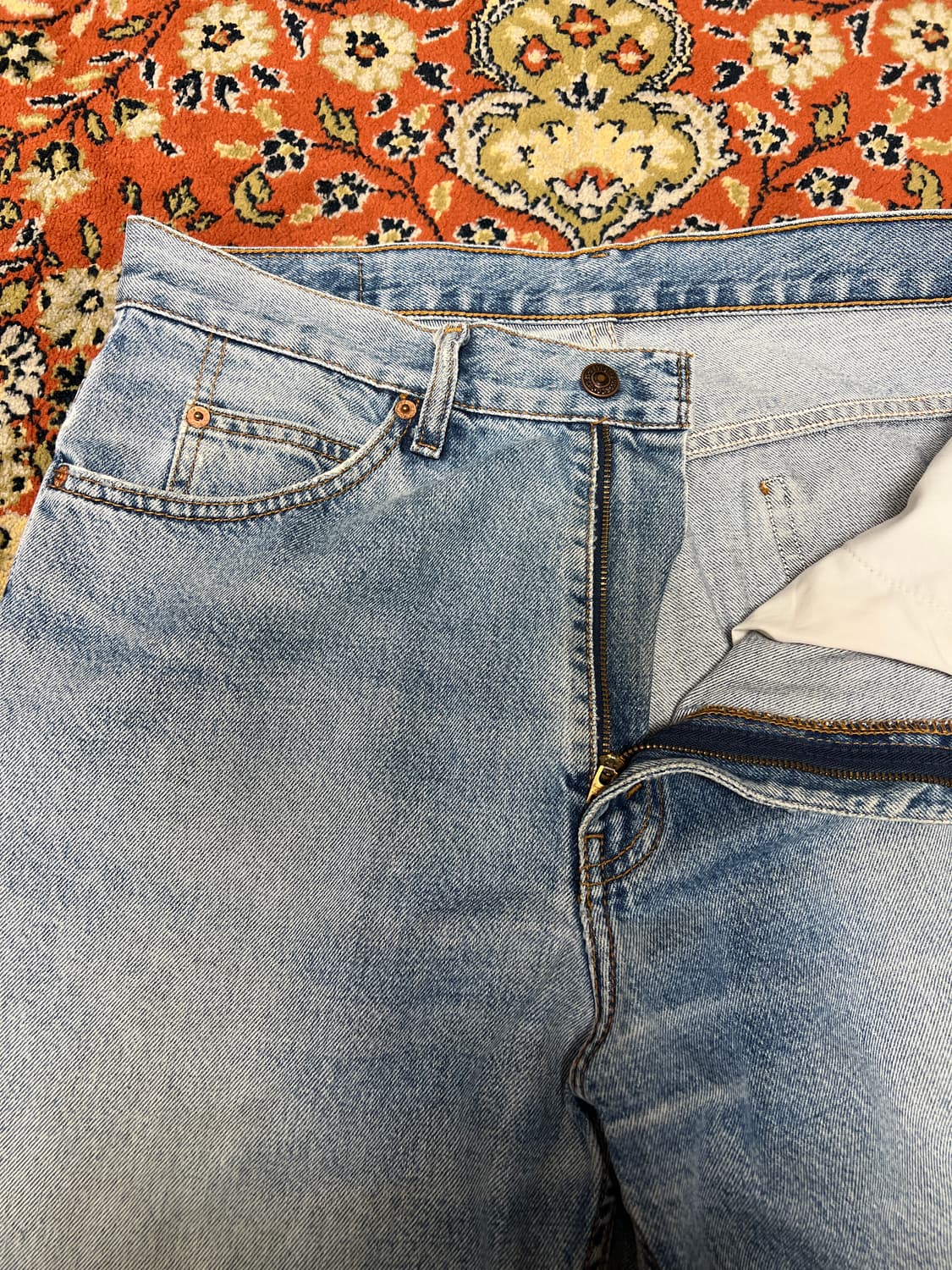 [33] 리바이스 220 빈티지 오렌지탭 연청 데님팬츠 상품이미지3
