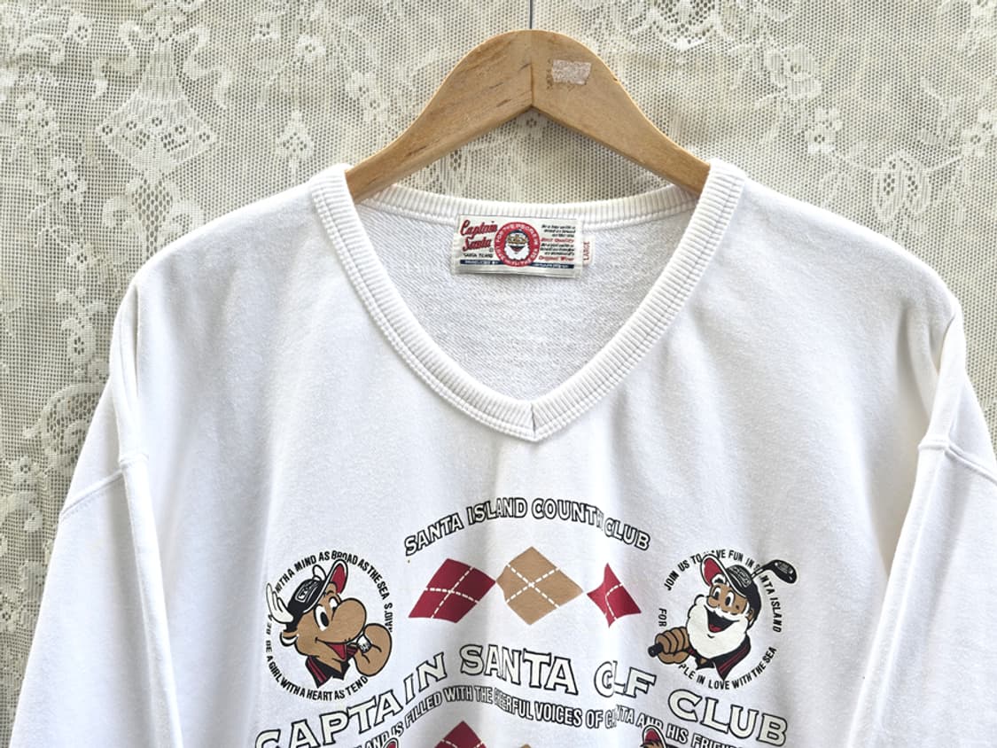 90s 캡틴산타 브이넥 스웻 상품이미지2