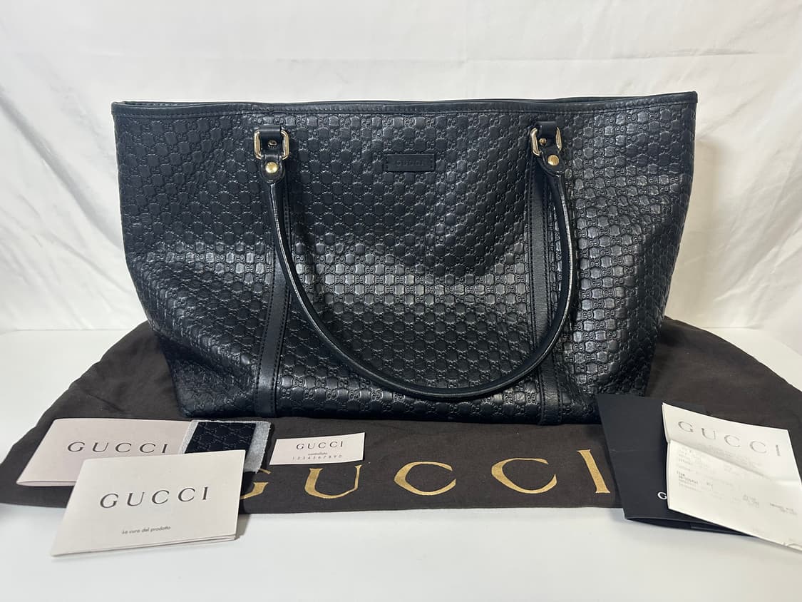 구찌 마이크로시마 토트백 블랙 (OS) 상품이미지1