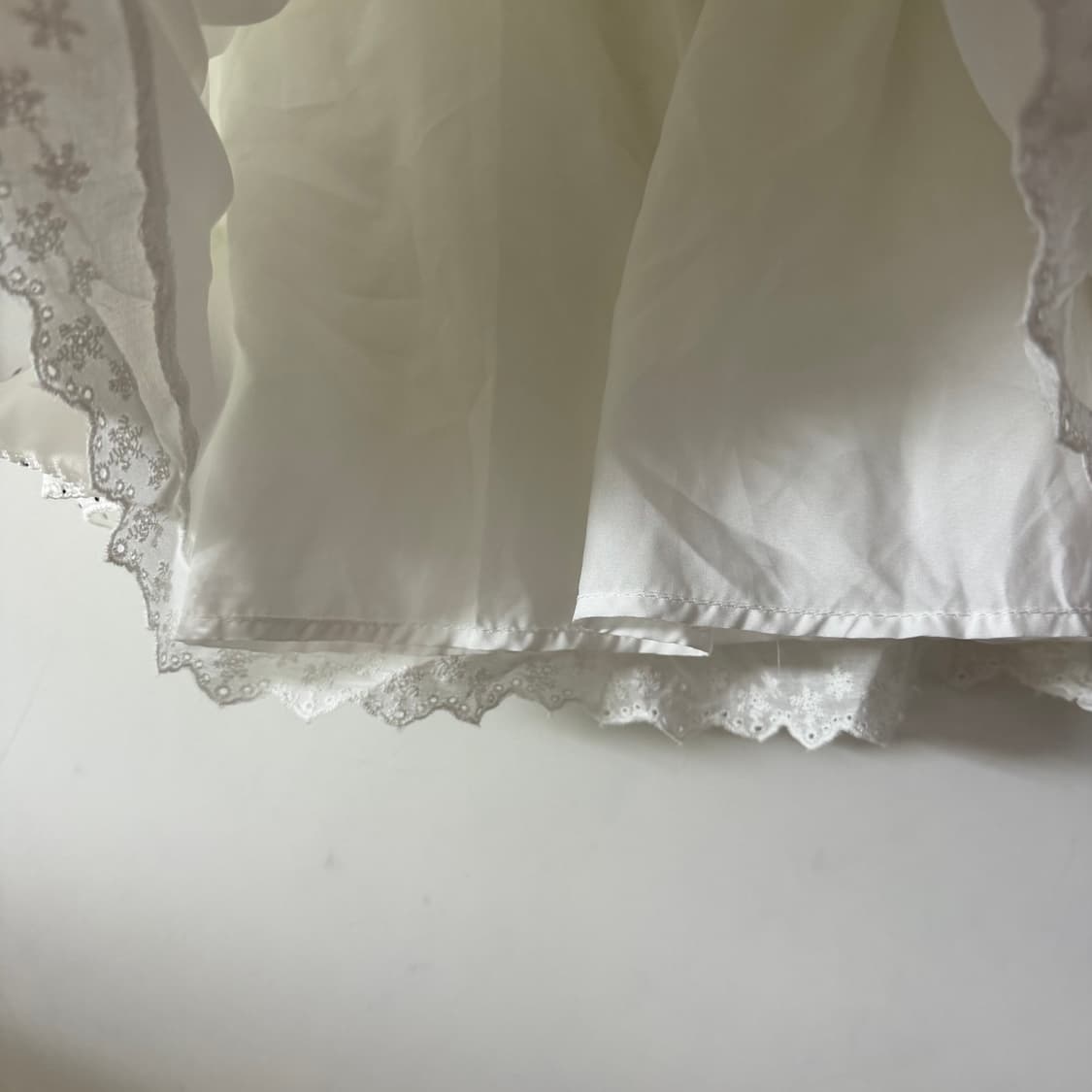 새상품 여자 도트 캉캉 레이스 치마 (아이보리) 상품이미지3