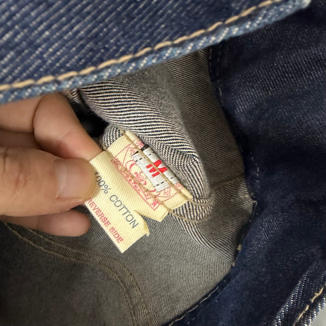 에비수 재팬 자수 데님 자켓 상품이미지9