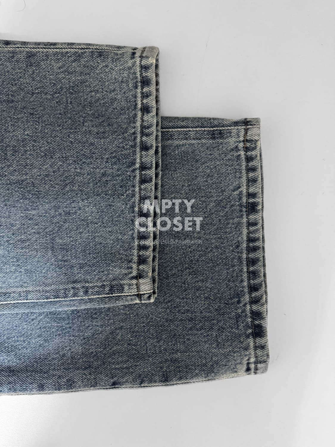 [82] 타임옴므 원턱 와이드 데님 팬츠 상품이미지7