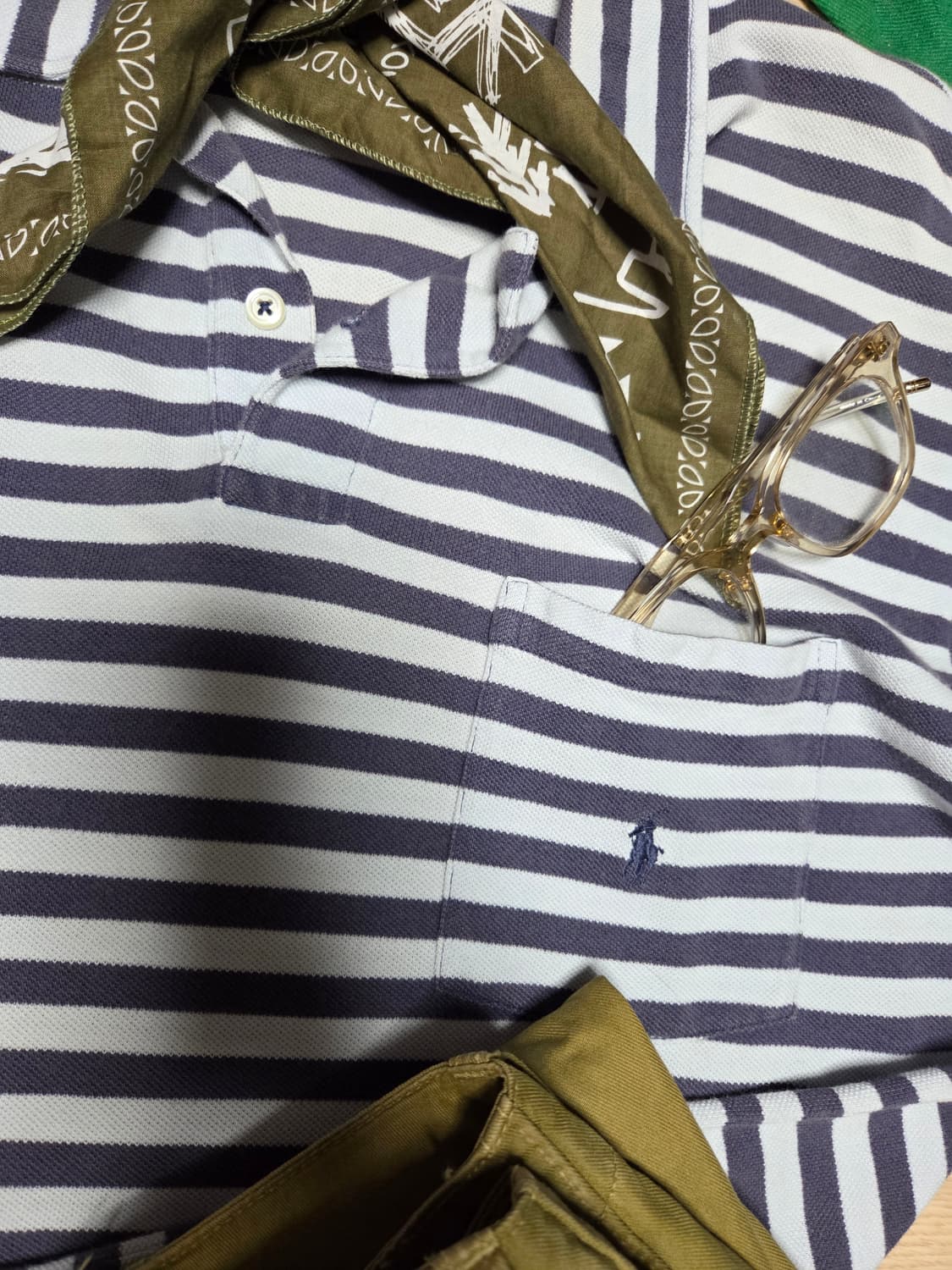 POLO RALPH 단가라 포켓 카라 반팔 티셔츠  상품이미지2